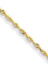 elegant lovely yellow gold 1.5mm light rope bracelet for kids